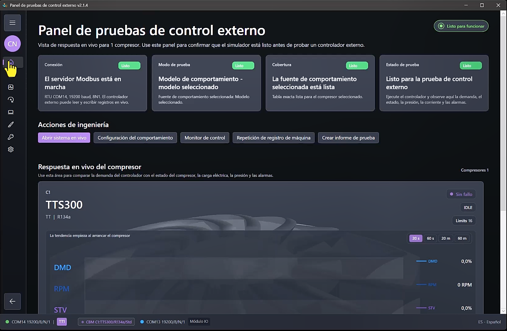 Guía del modelo de comportamiento: Capturas del flujo 3