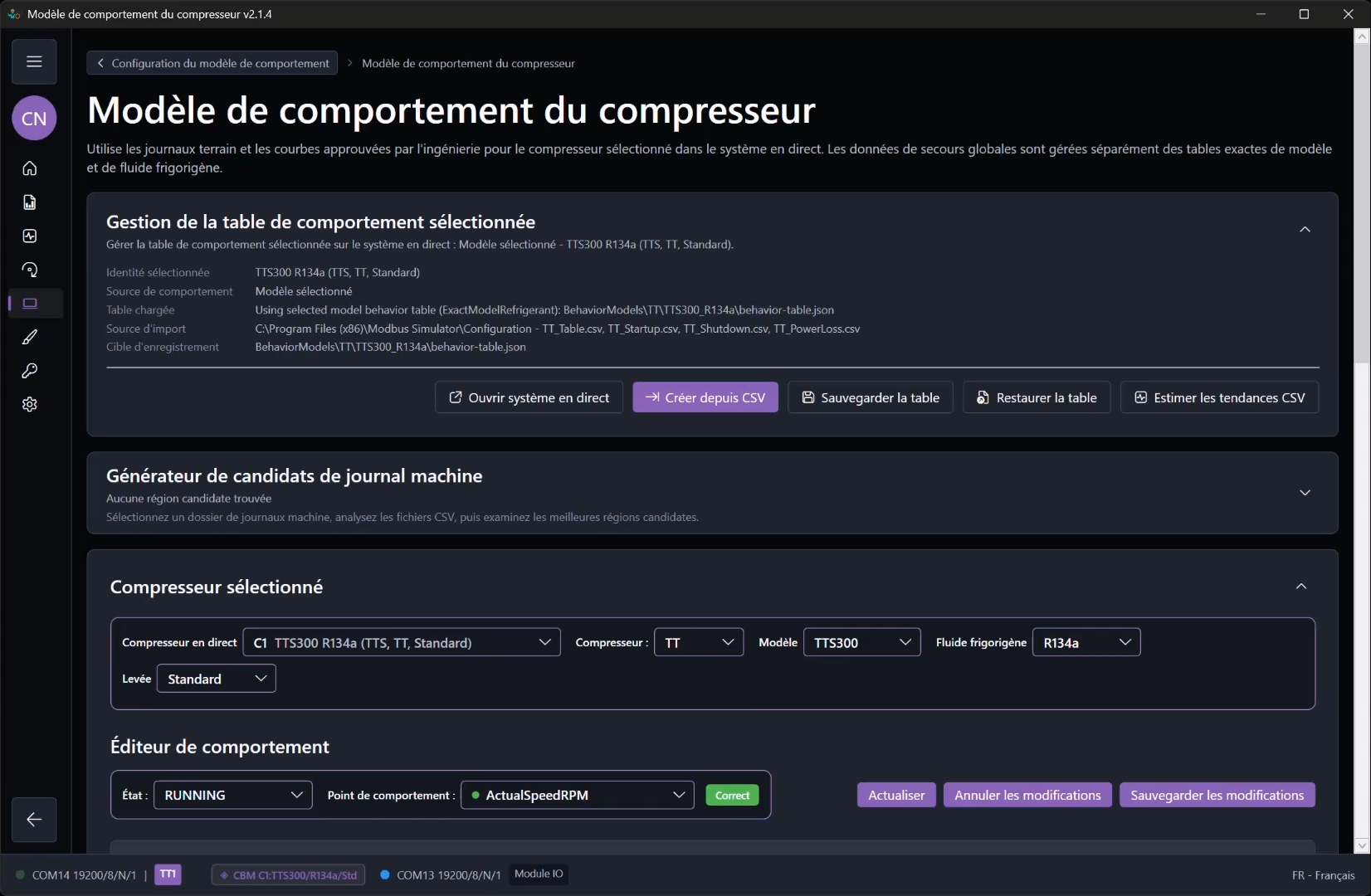 Exemple de dossier de support ModbusSim.