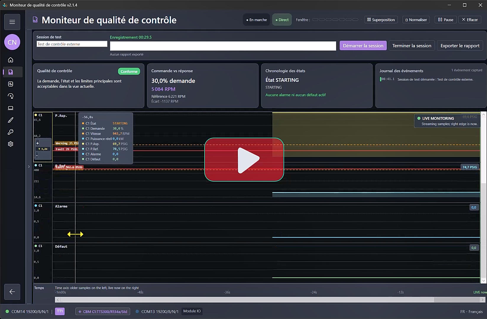 Utiliser le Moniteur de qualité